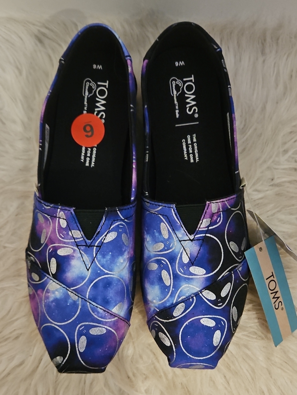 TOMS Alpargata Alien Galaxy Slip-On Flats Blue & Purple US 6